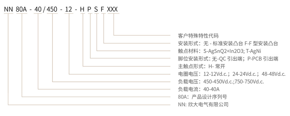 博雪科技 高压交/直流继电器 新能源继电器 NN80A-40