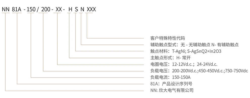 博雪科技 高压交/直流继电器 新能源继电器 NN81A-150