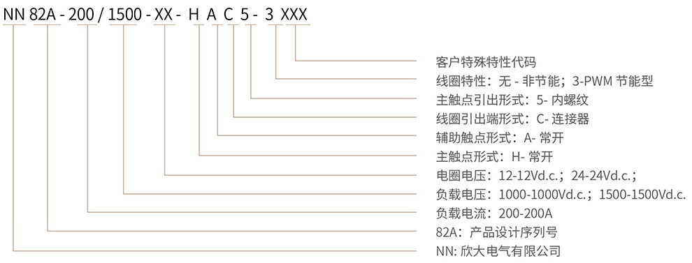 博雪科技 高压交/直流继电器 新能源继电器 NN82A-200