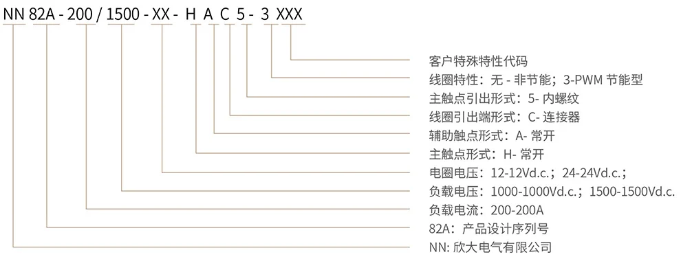 博雪科技 高压交/直流继电器 新能源继电器 NN82A-200