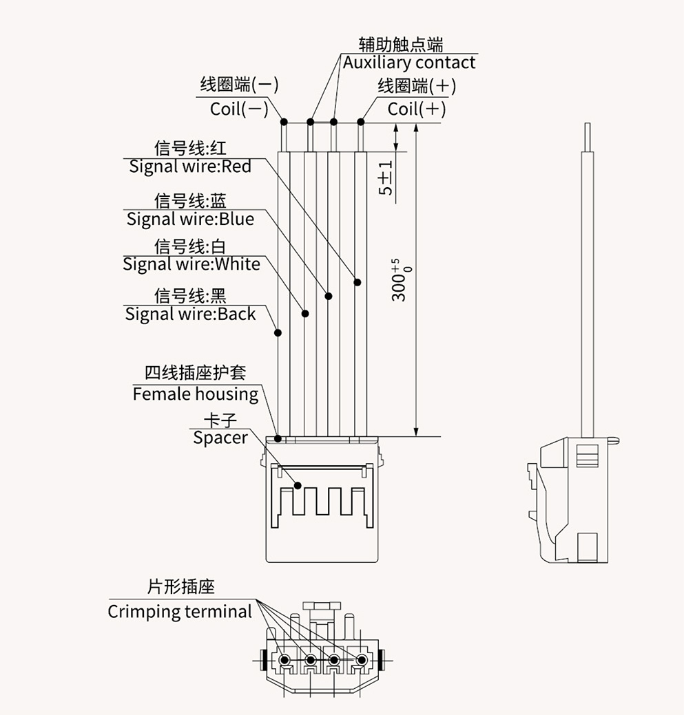 博雪科技 高压交/直流继电器 新能源继电器 NN82A-200 连接器