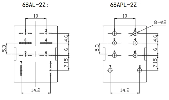 NNC68AL-1Z安装孔尺寸