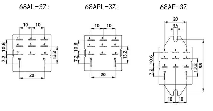 NNC68AL-3Z安装孔尺寸