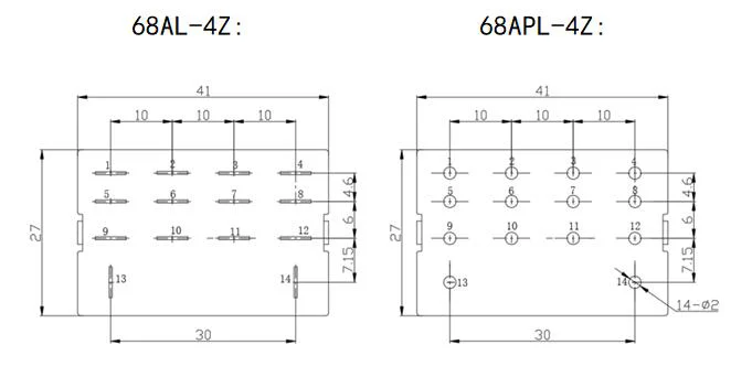 NNC68AL-4Z安装孔尺寸
