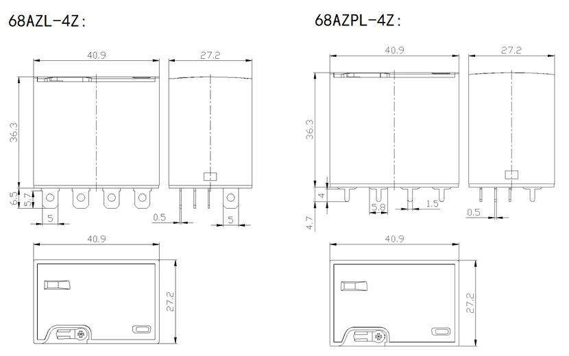 NNC68AZL-4Z(JQX-13F-4Z)外形尺寸图