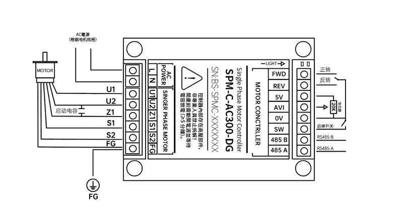 SPM-C-AC300-DG 外部电位器控制接线